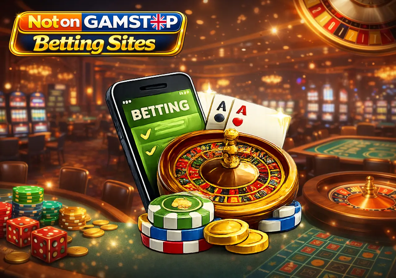 Casino games and extra features at non GamStop sites including roulette slots and live games